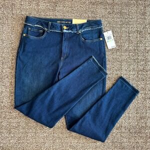 Michael Kors NWT Selma Skinny Higher Rise Cropped Blue Jeans size 8